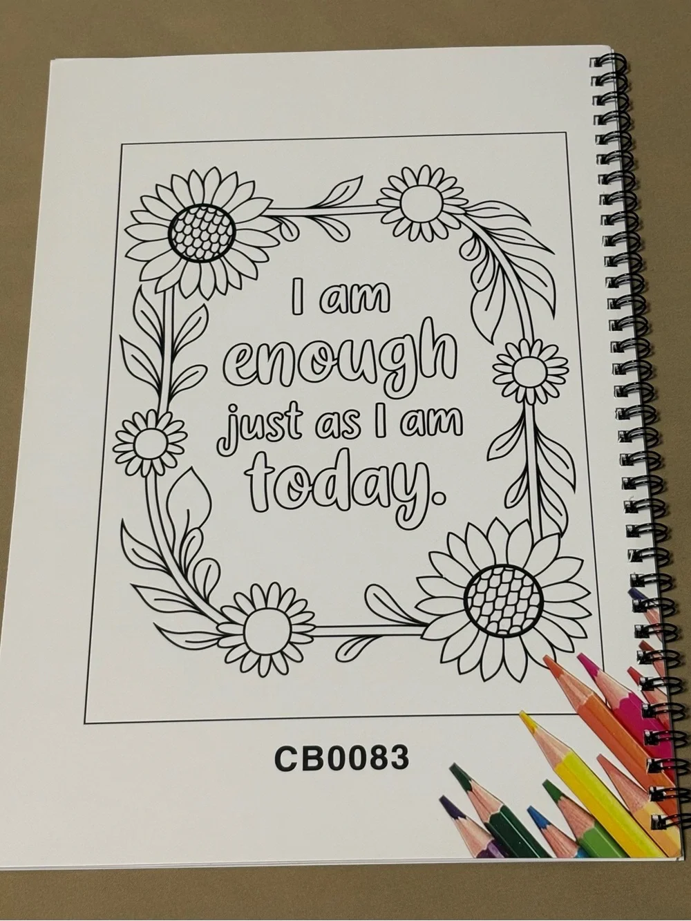 Inspirational Floral Coloring Book - Proud of My Progress